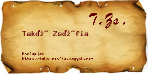 Takó Zsófia névjegykártya