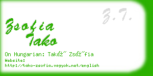 zsofia tako business card